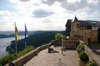 Blick auf Schloss Waldeck von der Terrasse